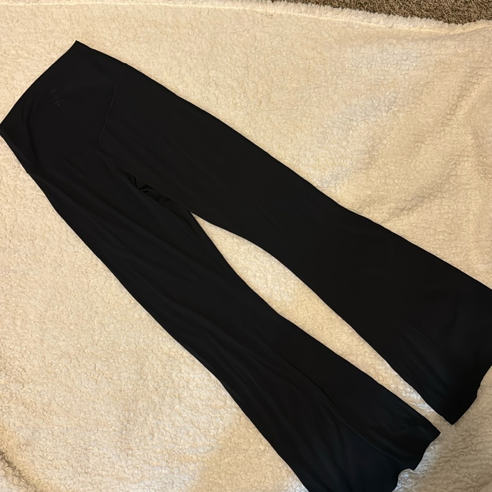 Cross front flared leggings